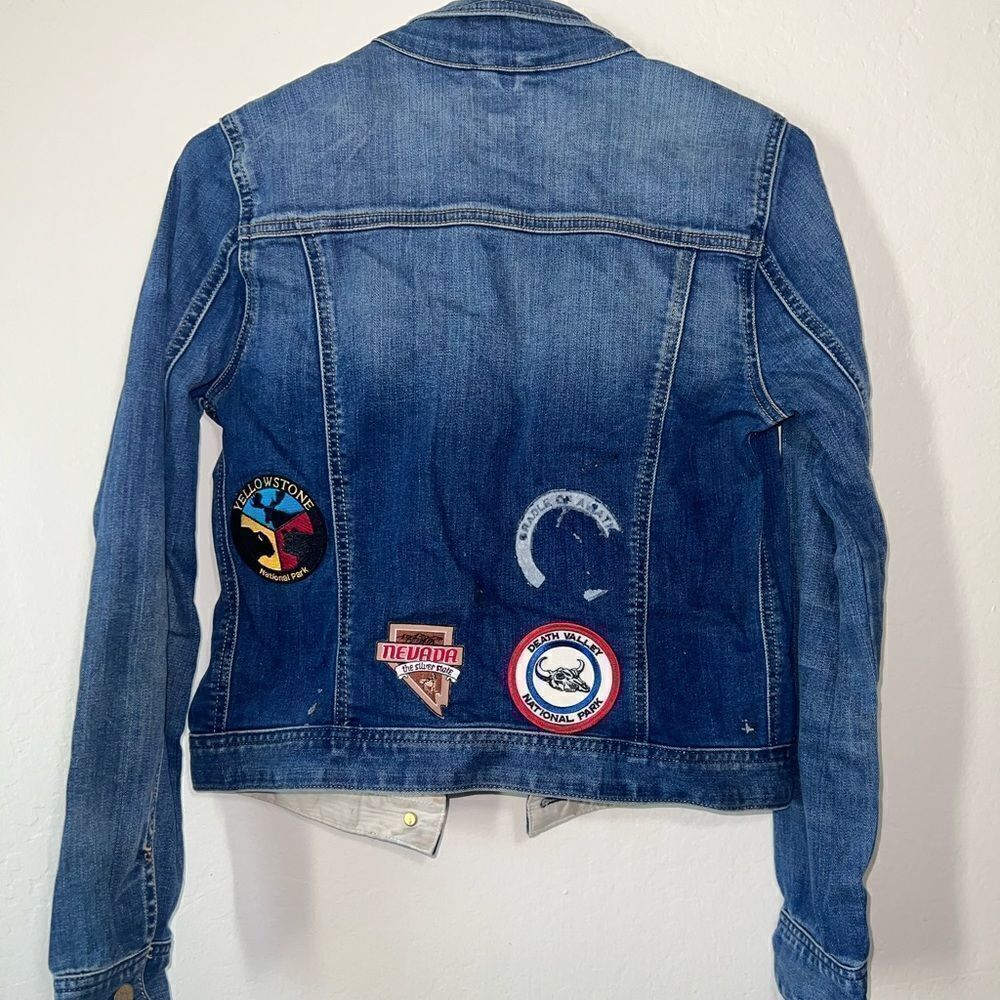 CrewCuts Girls Stretch Denim Jacket With Patches Size 14 - Picture 3 of 8